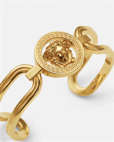 bracelet versace argent|versace bracelet medusa.